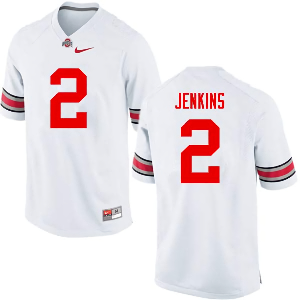 Malcolm Jenkins Ohio State Buckeyes Men's NCAA #2 Nike White College Stitched Football Jersey NPR6656JA